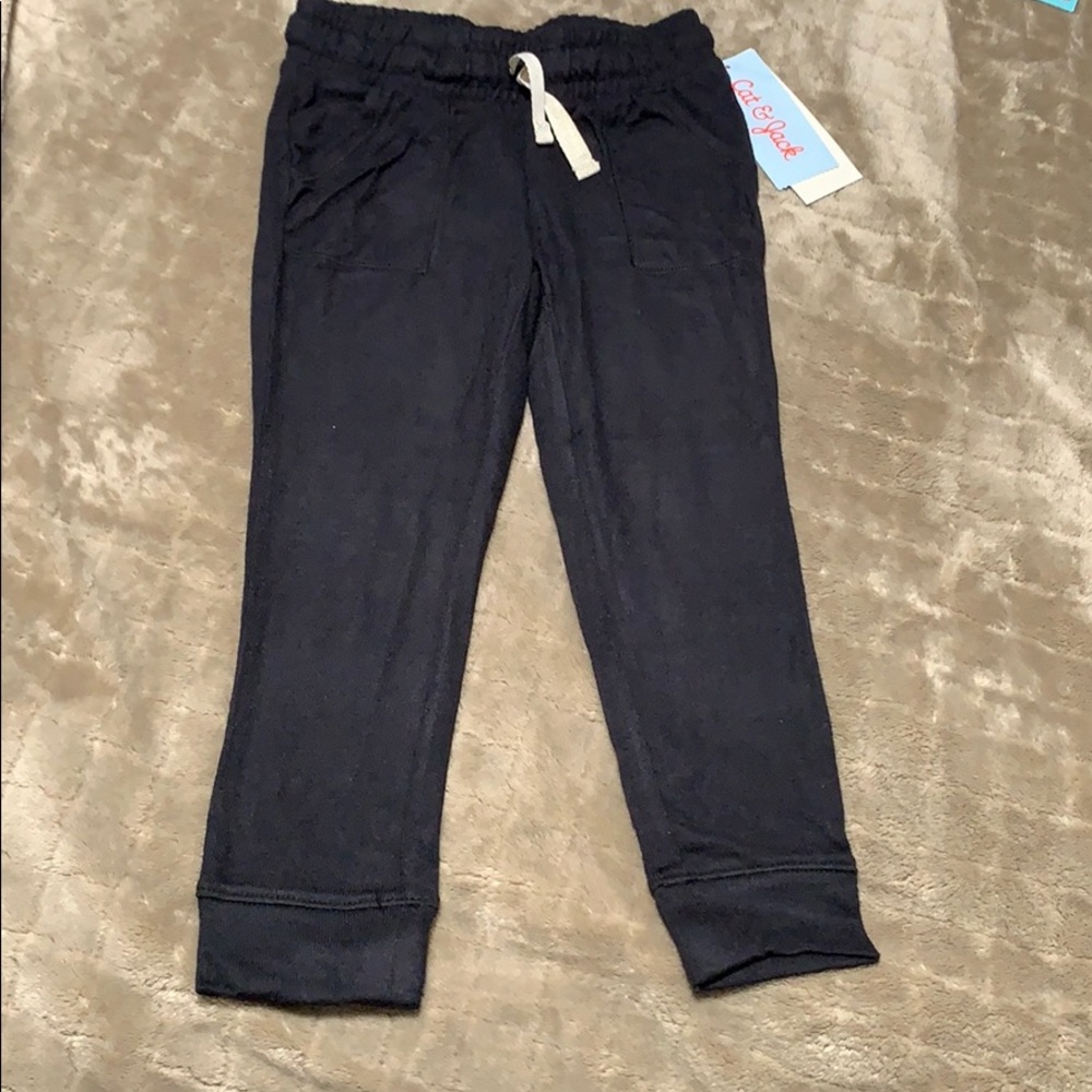 🔥Cat &Jack toddler girls solid black jogger pants